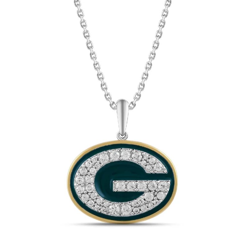 Everyday Jewelry Essentials Now On Sale Stylish Savings True Fans Fine Jewelry Green Bay Packers 18-inch Pendant in Sterling Silver Everyday Jewelry Essentials Now On Sale Stylish Savings True Fans Fine Jewelry Green Bay Packers 18-inch Pendant in Sterling Silver