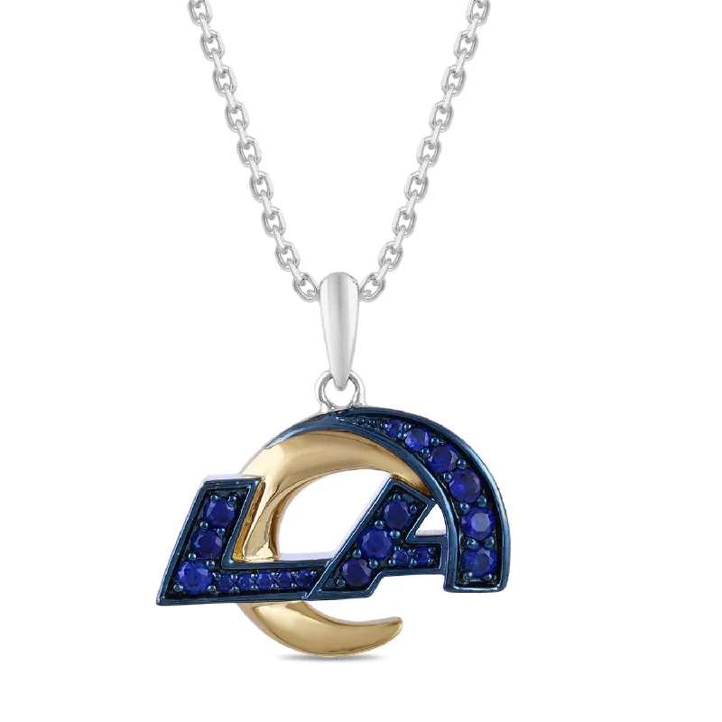 Modern Statement Jewelry For Bold Styling Affordable Trendy Fashion True Fans Fine Jewelry Los Angeles Rams 18-inch Pendant in Sterling Silver Modern Statement Jewelry For Bold Styling Affordable Trendy Fashion True Fans Fine Jewelry Los Angeles Rams 18-inch Pendant in Sterling Silver