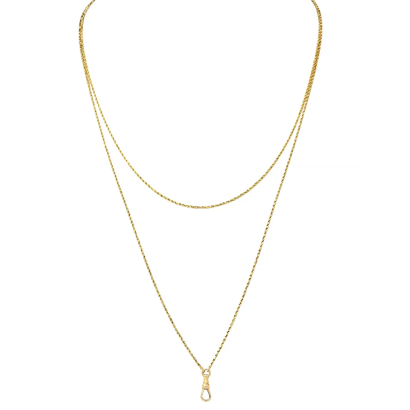Get Your Favorite Jewelry At The Best Price Holiday Glam Victorian 14 Karat Yellow Gold Twisted Rope Antique Fob Chain Necklace Get Your Favorite Jewelry At The Best Price Holiday Glam Victorian 14 Karat Yellow Gold Twisted Rope Antique Fob Chain Necklace