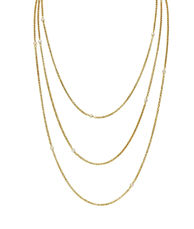 Exclusive Jewelry Offers – Sparkle For Less Trendy Threads Victorian French Pearl 18 Karat Yellow Gold Antique Rolo Link Chain Necklace Exclusive Jewelry Offers – Sparkle For Less Trendy Threads Victorian French Pearl 18 Karat Yellow Gold Antique Rolo Link Chain Necklace