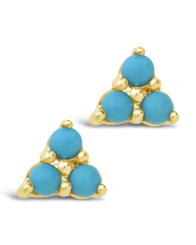 Luxury Meets Affordability – Jewelry Sale Live Now Sustainable Fashion Extravaganza 14K Gold Turquoise Trinity Stud Earrings Luxury Meets Affordability – Jewelry Sale Live Now Sustainable Fashion Extravaganza 14K Gold Turquoise Trinity Stud Earrings