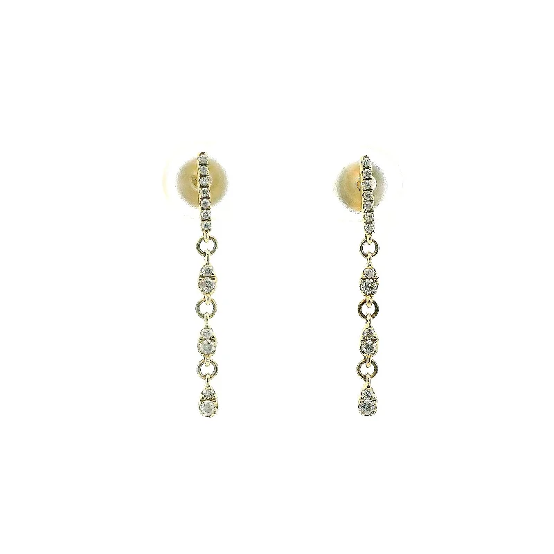 Discounted Jewelry For A Glamorous Look Budget-Friendly Fashion 14K Yellow Gold 0.20cttw. Diamond Multi Link Dangle Stud Earrings Discounted Jewelry For A Glamorous Look Budget-Friendly Fashion 14K Yellow Gold 0.20cttw. Diamond Multi Link Dangle Stud Earrings