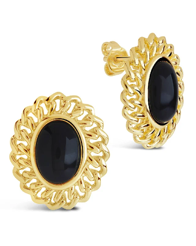 Affordable Luxury Jewelry For Every Occasion Day-To-Night Styles Ainsley Onyx Statement Stud Earrings Affordable Luxury Jewelry For Every Occasion Day-To-Night Styles Ainsley Onyx Statement Stud Earrings