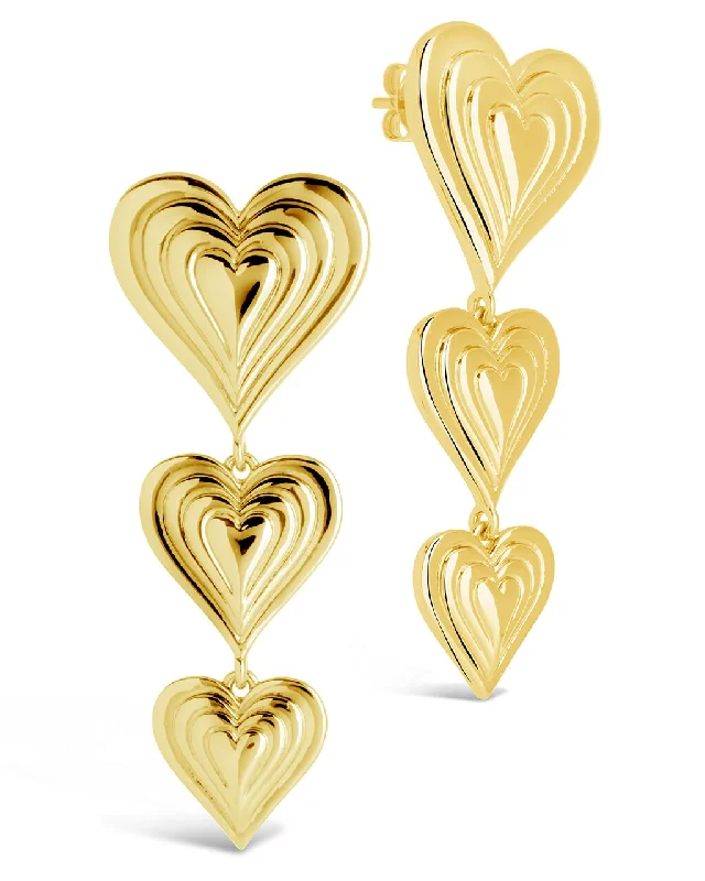 Discounted Jewelry For A Glamorous Look Sophisticated Fashion Beating Heart Drop Stud Earrings Discounted Jewelry For A Glamorous Look Sophisticated Fashion Beating Heart Drop Stud Earrings