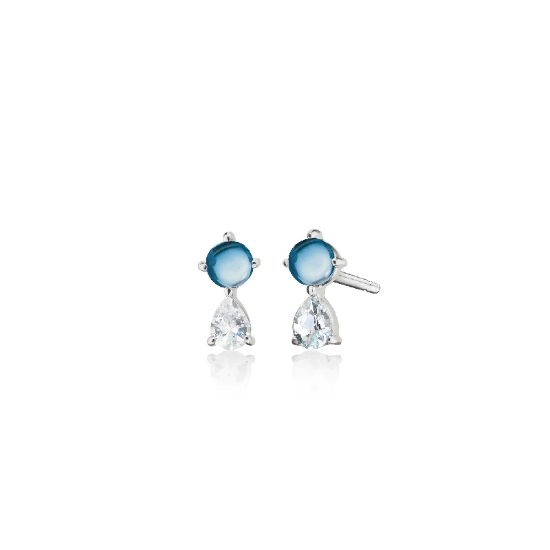 Breathtaking Jewelry, Breathtaking Prices Retro Style Promotions The Nebula Blue Topaz Stud Earrings Breathtaking Jewelry, Breathtaking Prices Retro Style Promotions The Nebula Blue Topaz Stud Earrings