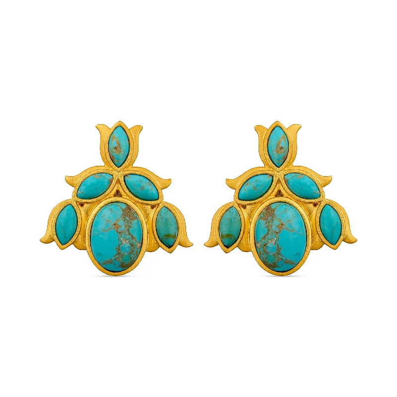 Elevate Your Outfit With Discounted Statement Jewelry Swimwear Summer Blowout Bluebell Stud Earrings - Turquoise Elevate Your Outfit With Discounted Statement Jewelry Swimwear Summer Blowout Bluebell Stud Earrings - Turquoise