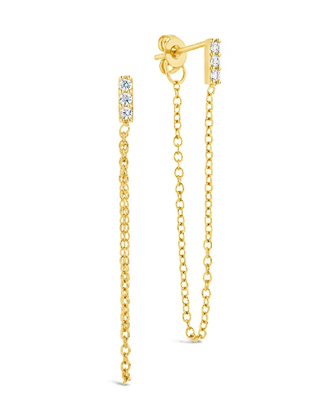 Exclusive Jewelry Offers – Sparkle For Less Premium Fashion Chelsea CZ Chain Drop Stud Earrings Exclusive Jewelry Offers – Sparkle For Less Premium Fashion Chelsea CZ Chain Drop Stud Earrings