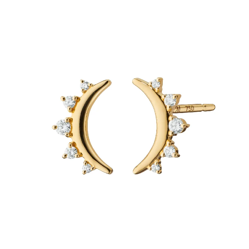 Flash Jewelry Sale – Get Stunning Pieces At Low Prices Contemporary Fashion Sale Diamond Moon Stud Earrings