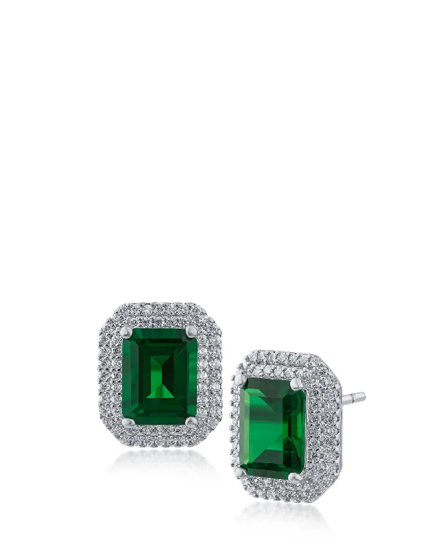 Holiday Jewelry Sale – Perfect Gifts At Great Prices Fashion Forward, Function First Emerald Double Halo Stud Earrings Holiday Jewelry Sale – Perfect Gifts At Great Prices Fashion Forward, Function First Emerald Double Halo Stud Earrings