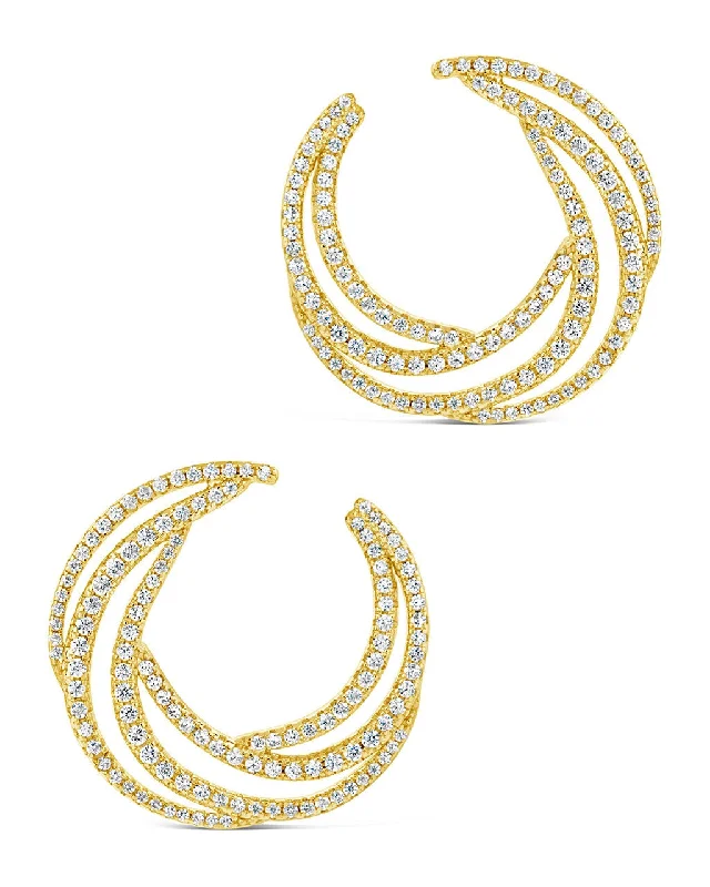 Make Your Outfit Shine With Discounted Jewelry Feminine Style Promotions Emma CZ Swirl Statement Stud Earrings Make Your Outfit Shine With Discounted Jewelry Feminine Style Promotions Emma CZ Swirl Statement Stud Earrings