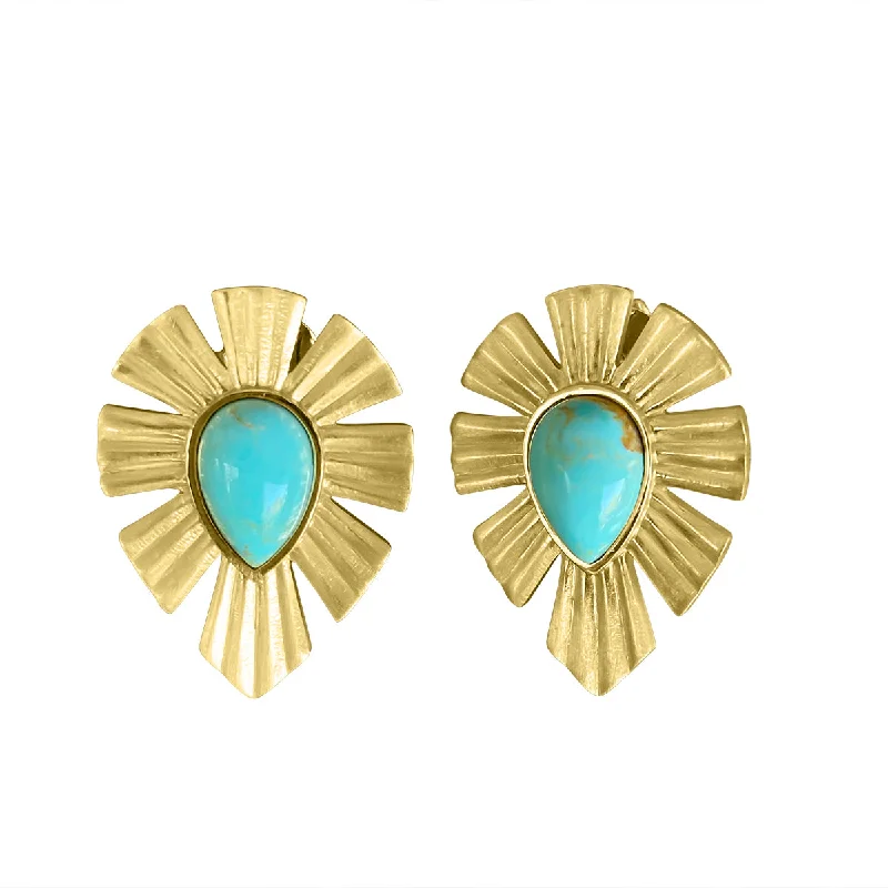 Fashion-Forward Jewelry At Exclusive Discounts Hot Items Gold & Bold Stud Earrings - Turquoise Fashion-Forward Jewelry At Exclusive Discounts Hot Items Gold & Bold Stud Earrings - Turquoise