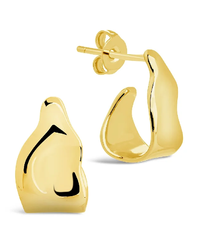Upgrade Your Jewelry Collection For Less Limited Time Hammered Huggie Stud Earrings