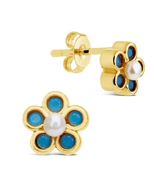Elegant Jewelry, Exclusive Prices – Shop Now Urban Fashion Lilo Turquoise & Pearl Flower Stud Earrings Elegant Jewelry, Exclusive Prices – Shop Now Urban Fashion Lilo Turquoise & Pearl Flower Stud Earrings