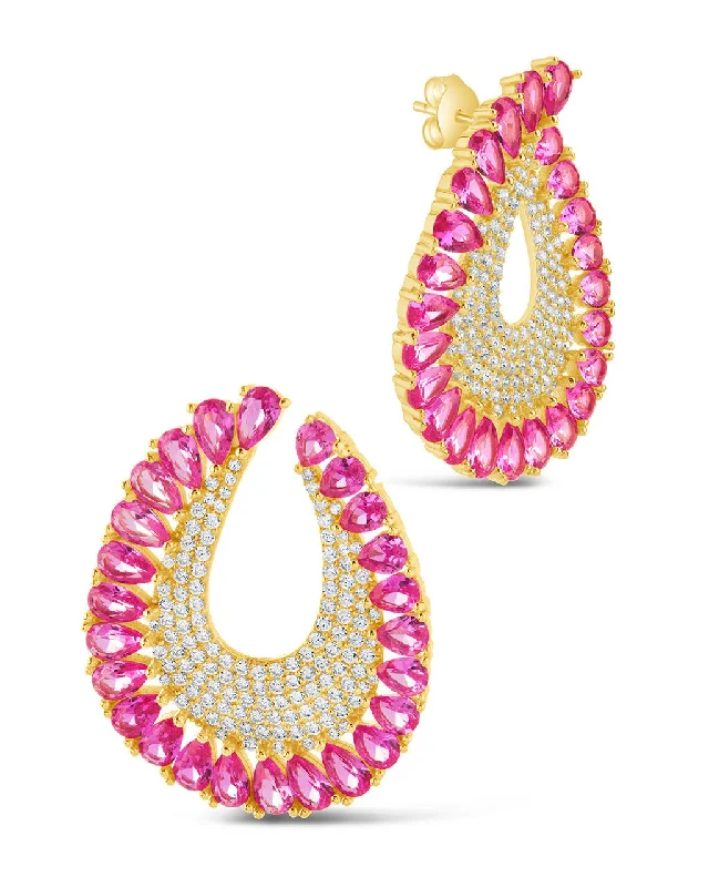 Luxury Jewelry Now At Special Promotional Rates Sale Event, Prices Rock Maria Elena CZ Statement Stud Earrings