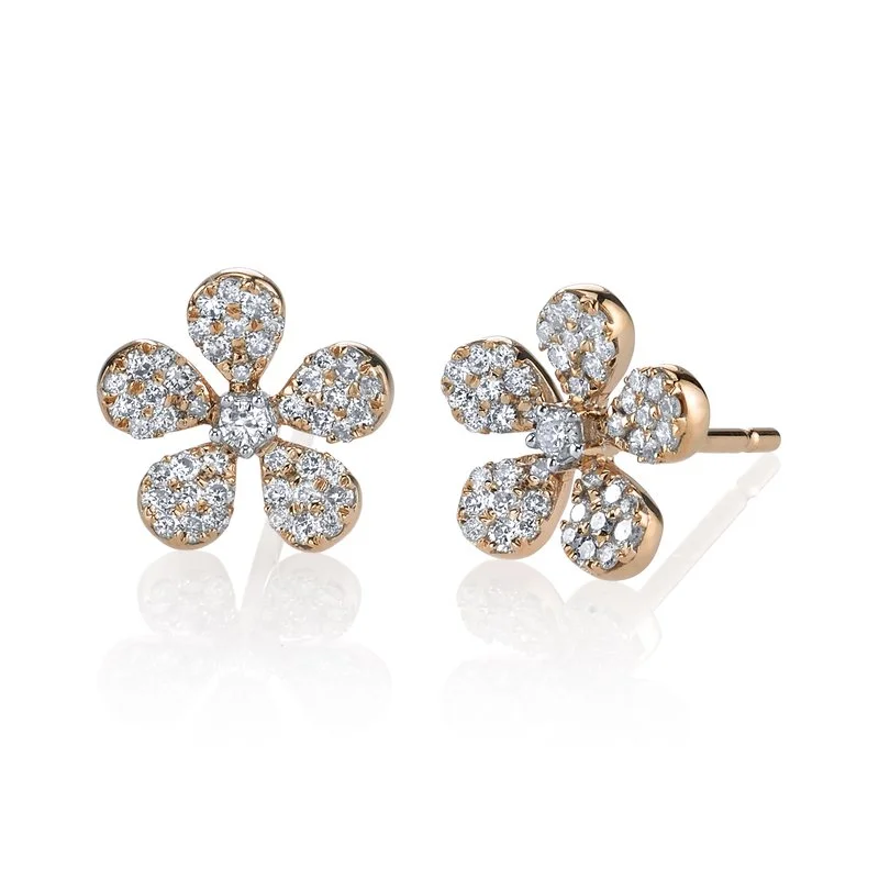 High-Quality Gemstone Jewelry For Special Occasions Limited Time Flash Sale 14K Rose Gold 0.22ct. Diamond Floral Accent Stud Earrings High-Quality Gemstone Jewelry For Special Occasions Limited Time Flash Sale 14K Rose Gold 0.22ct. Diamond Floral Accent Stud Earrings
