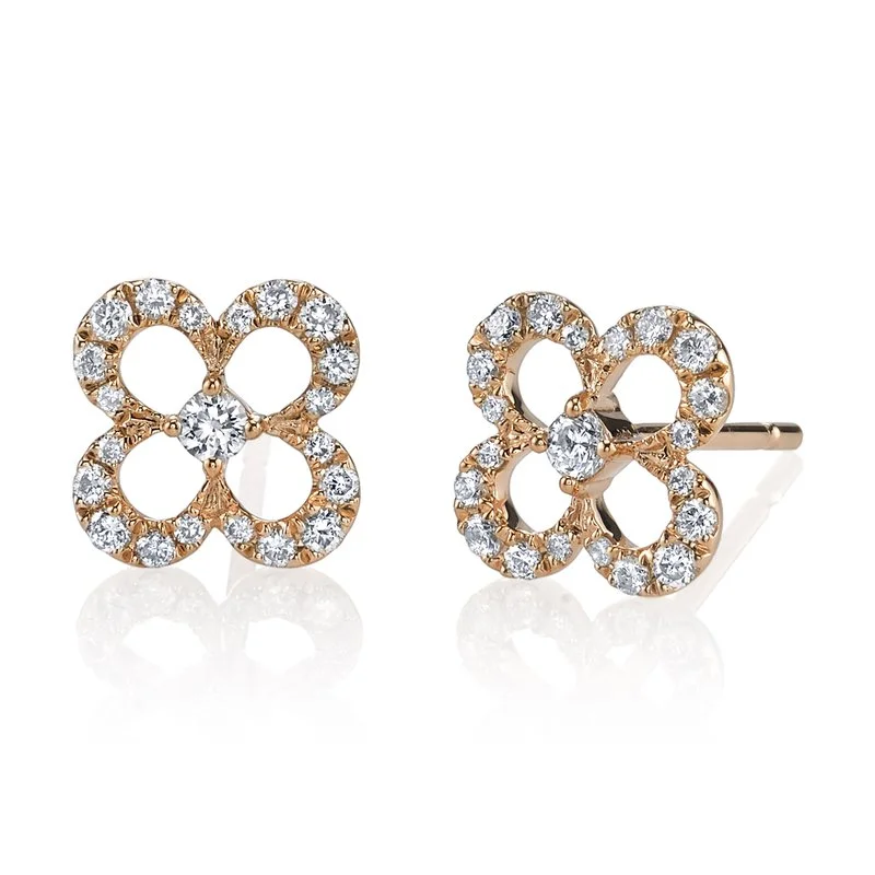 Customized Silver Jewelry For Unique Style Find Your Unique Flair 14K Rose Gold 0.28ct. Diamond Floral Accent Stud Earrings Customized Silver Jewelry For Unique Style Find Your Unique Flair 14K Rose Gold 0.28ct. Diamond Floral Accent Stud Earrings