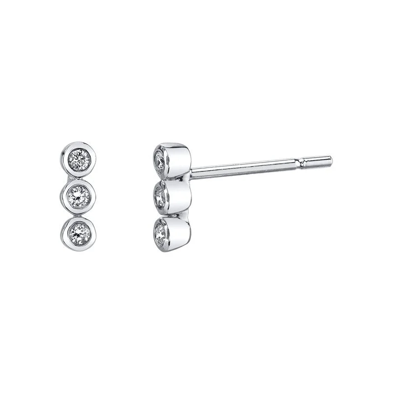 Elevate Your Jewelry Collection With Limited-Time Savings Trendy Fashion Sale 14K White Gold 0.07ct. Diamond Three Stone Bezel Set Stud Earrings Elevate Your Jewelry Collection With Limited-Time Savings Trendy Fashion Sale 14K White Gold 0.07ct. Diamond Three Stone Bezel Set Stud Earrings