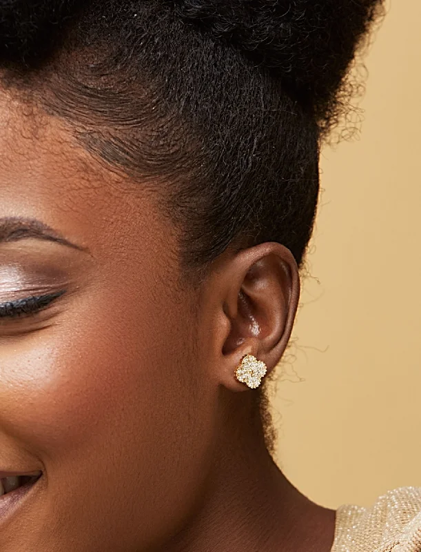 Seasonal Jewelry Sale – Upgrade Your Style Today New Season Fashion Preview Midball Clover Diamond Stud Earrings in 18k Gold Seasonal Jewelry Sale – Upgrade Your Style Today New Season Fashion Preview Midball Clover Diamond Stud Earrings in 18k Gold