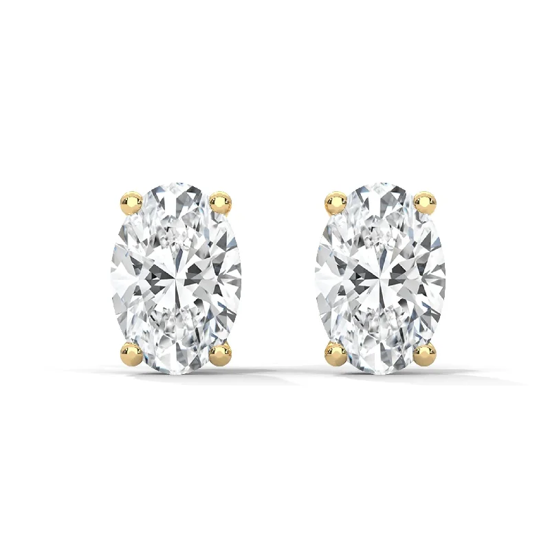 Fashion-Forward Jewelry At Incredible Prices Unleash Your Style Oval Lab Grown Diamond Earrings | Push Back Stud Earrings | 14k Gold Fashion-Forward Jewelry At Incredible Prices Unleash Your Style Oval Lab Grown Diamond Earrings | Push Back Stud Earrings | 14k Gold