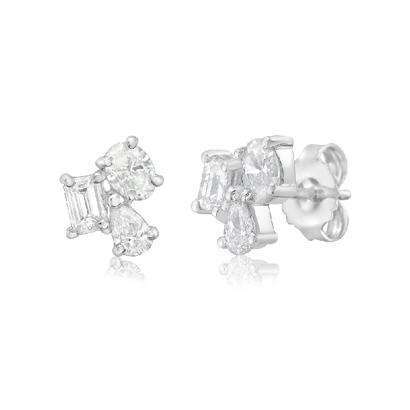Seasonal Jewelry Deals – Elevate Your Style Stylish Statements Oval, Pear & Emerald Cut Diamond Cluster Stud Earrings (0.75 ct.) in 14K Gold Seasonal Jewelry Deals – Elevate Your Style Stylish Statements Oval, Pear & Emerald Cut Diamond Cluster Stud Earrings (0.75 ct.) in 14K Gold
