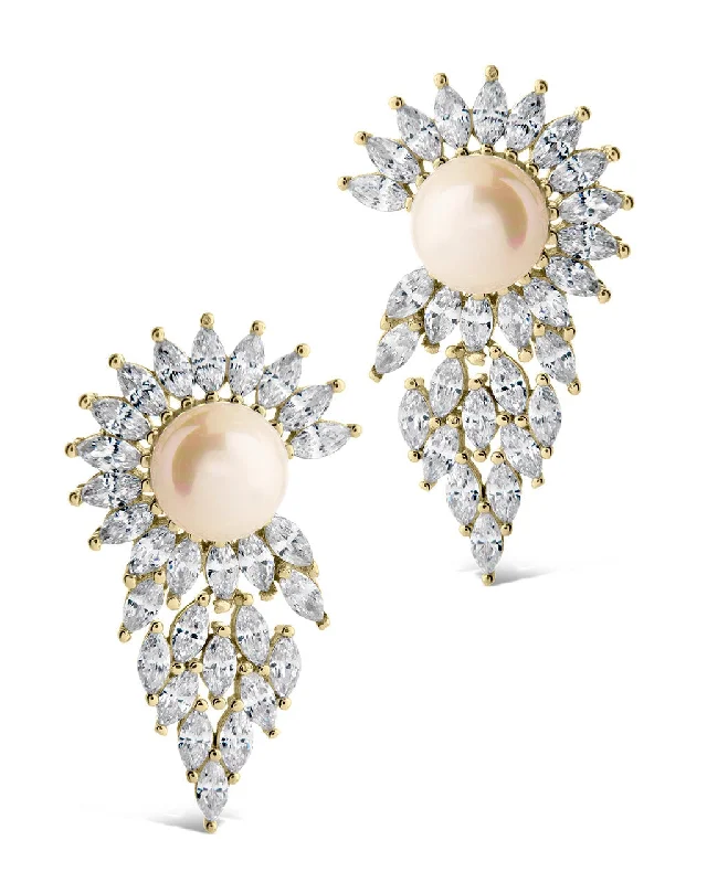 The Perfect Jewelry Piece At The Perfect Discount Contemporary Casual Deals Rhianna CZ & Pearl Statement Stud Earrings The Perfect Jewelry Piece At The Perfect Discount Contemporary Casual Deals Rhianna CZ & Pearl Statement Stud Earrings