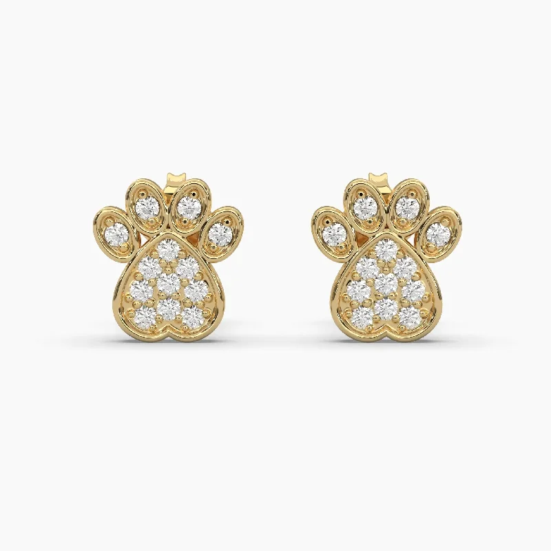Stunning Jewelry At A Fraction Of The Price Chic Trends Unveiled 0.25ct Round Lab Grown Diamond Paw Print Earrings | Push Back Stud Earrings | 14k Gold Stunning Jewelry At A Fraction Of The Price Chic Trends Unveiled 0.25ct Round Lab Grown Diamond Paw Print Earrings | Push Back Stud Earrings | 14k Gold
