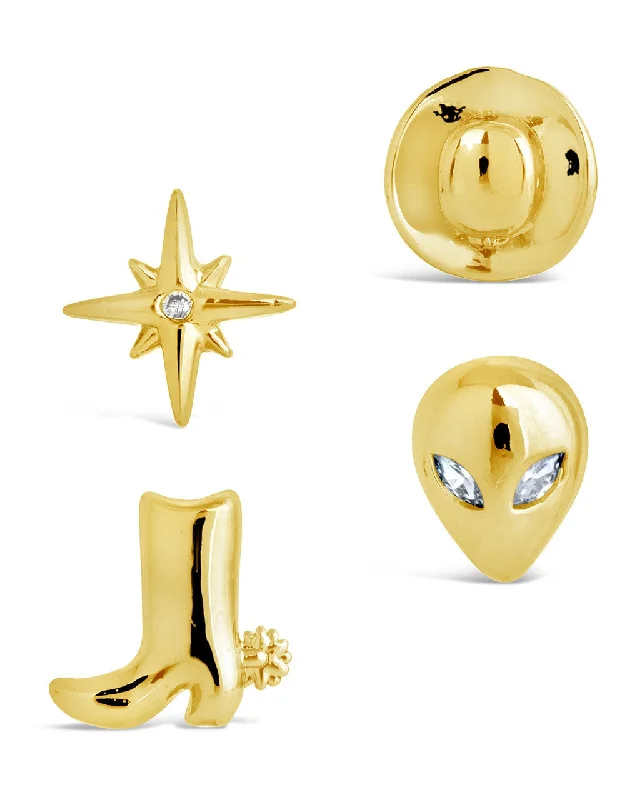 Dazzle With Discounts – Shop Jewelry On Sale Fashion Sale Space Cowgirl CZ Mismatched Stud Earrings Dazzle With Discounts – Shop Jewelry On Sale Fashion Sale Space Cowgirl CZ Mismatched Stud Earrings