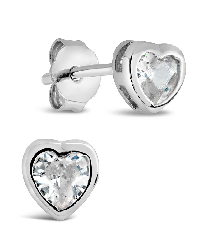 Classic And Modern Jewelry Styles On Sale Romantic Chic Deals Sterling Silver 2mm Heart CZ Stud Earrings Classic And Modern Jewelry Styles On Sale Romantic Chic Deals Sterling Silver 2mm Heart CZ Stud Earrings