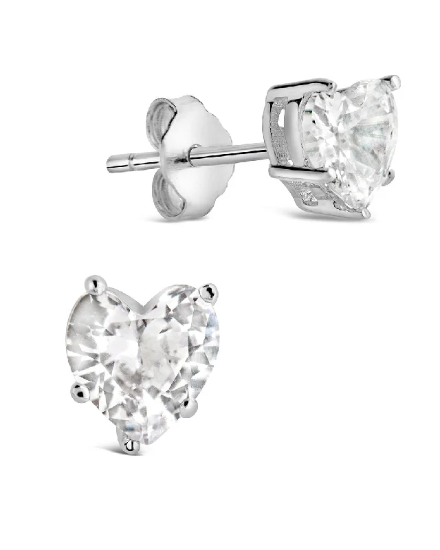 Affordable Luxury Jewelry For Every Occasion Trendy Street Style Sterling Silver 5mm Heart CZ Stud Earrings Affordable Luxury Jewelry For Every Occasion Trendy Street Style Sterling Silver 5mm Heart CZ Stud Earrings