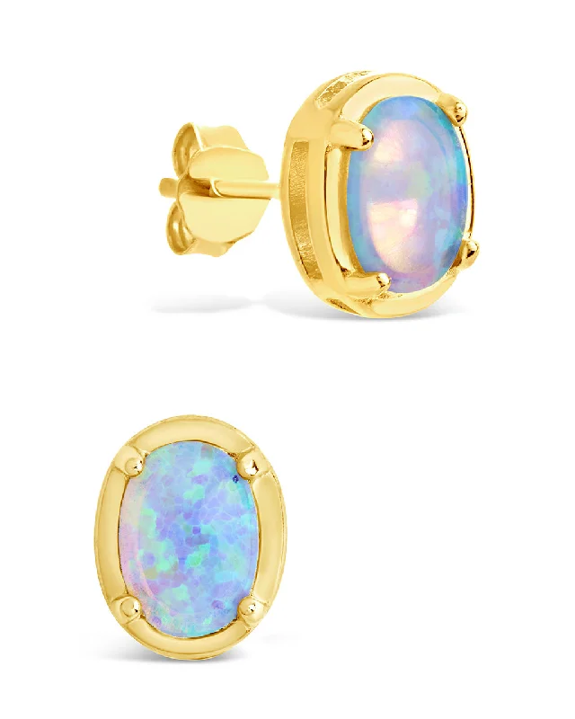 Premium Jewelry Now Available At Special Discounts Limited-Time Offer Sterling Silver Blue Opal Oval Stud Earrings Premium Jewelry Now Available At Special Discounts Limited-Time Offer Sterling Silver Blue Opal Oval Stud Earrings