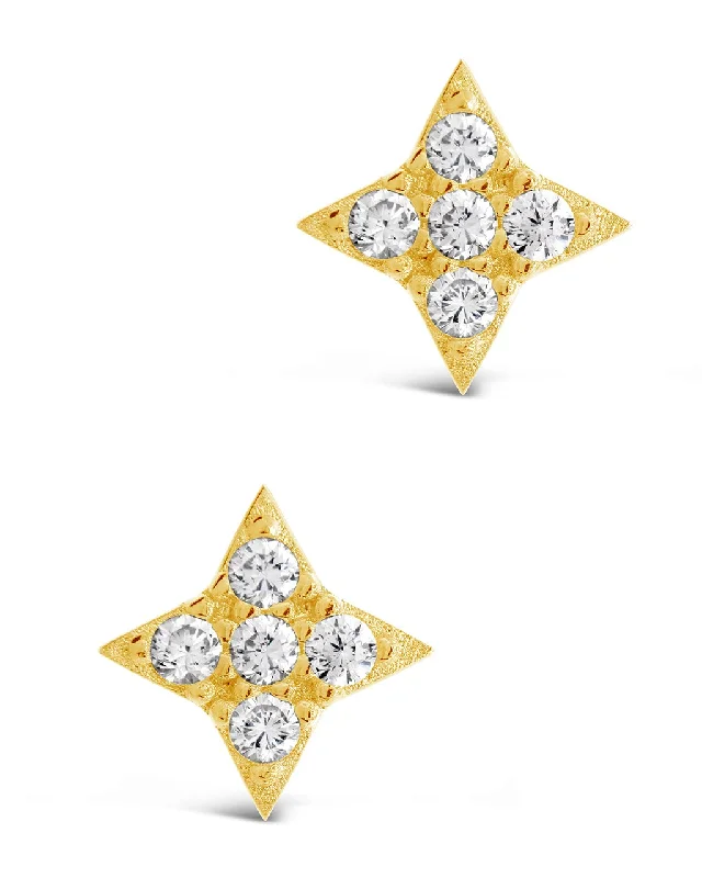 Everyday Jewelry Essentials Now On Sale Holiday Attire Sale Sterling Silver Four Pointed CZ Star Stud Earrings Everyday Jewelry Essentials Now On Sale Holiday Attire Sale Sterling Silver Four Pointed CZ Star Stud Earrings