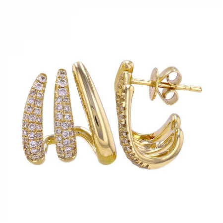 Shop Elegant Jewelry At Unbeatable Prices Unleash Your Trendy Side Triple Solid/Diamond Cage Lobe Stud Earrings Shop Elegant Jewelry At Unbeatable Prices Unleash Your Trendy Side Triple Solid/Diamond Cage Lobe Stud Earrings