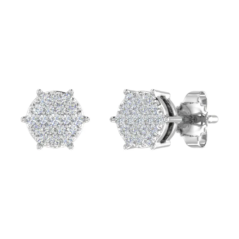 Customized Silver Jewelry For Unique Style Find Your Unique Flair 0.15 Carat Diamond Cluster Earrings in Gold Customized Silver Jewelry For Unique Style Find Your Unique Flair 0.15 Carat Diamond Cluster Earrings in Gold