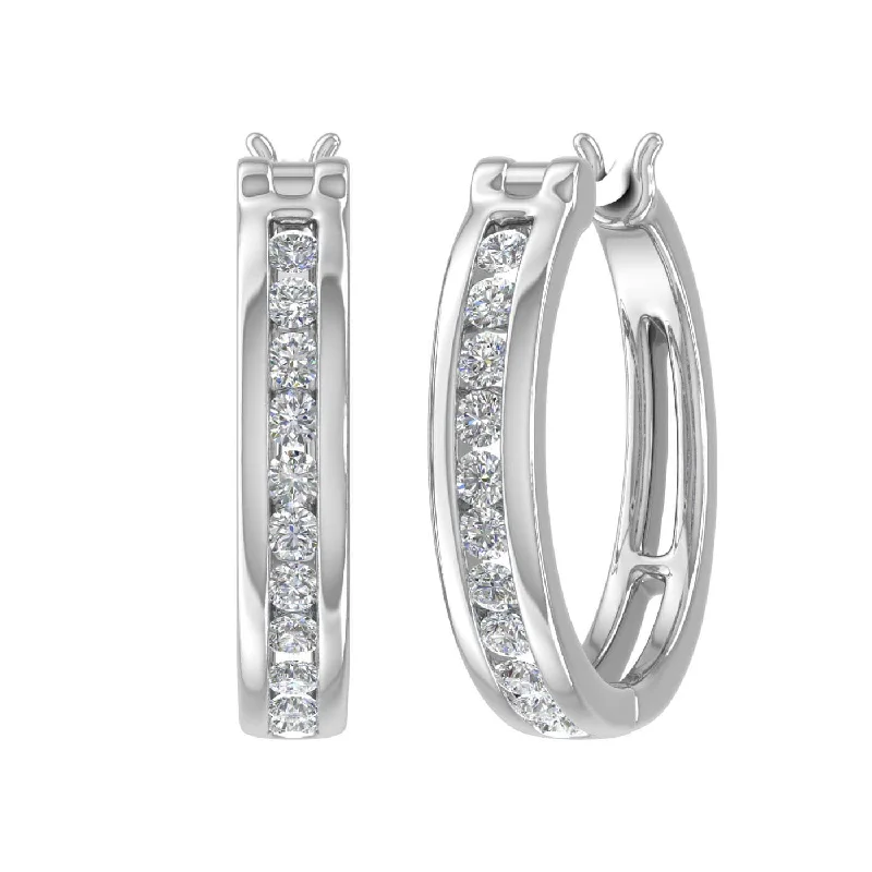 Waterproof Stainless Steel Jewelry For Lasting Beauty You'Ll Love Us Because 1/2 Carat Diamond Hoop Earrings in Gold Waterproof Stainless Steel Jewelry For Lasting Beauty You'Ll Love Us Because 1/2 Carat Diamond Hoop Earrings in Gold