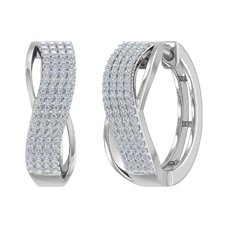 Unique Jewelry For Less – Shop The Sale Now Easy Elegance Sales 1/2 Carat Diamond Hoop Earrings in Gold