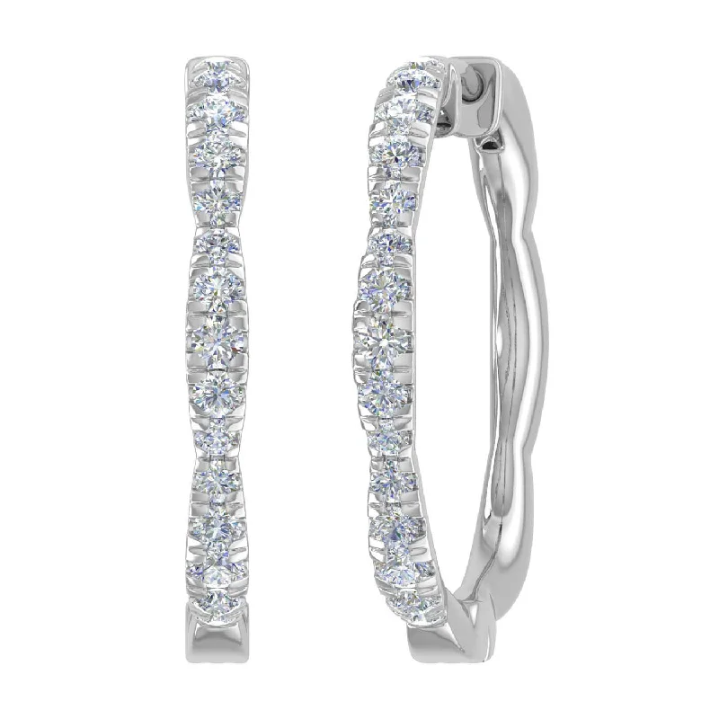 Fine Jewelry, Limited-Time Offers Available Athleisure Style Sale 1/2 Carat Diamond Hoop Earrings in Gold Fine Jewelry, Limited-Time Offers Available Athleisure Style Sale 1/2 Carat Diamond Hoop Earrings in Gold