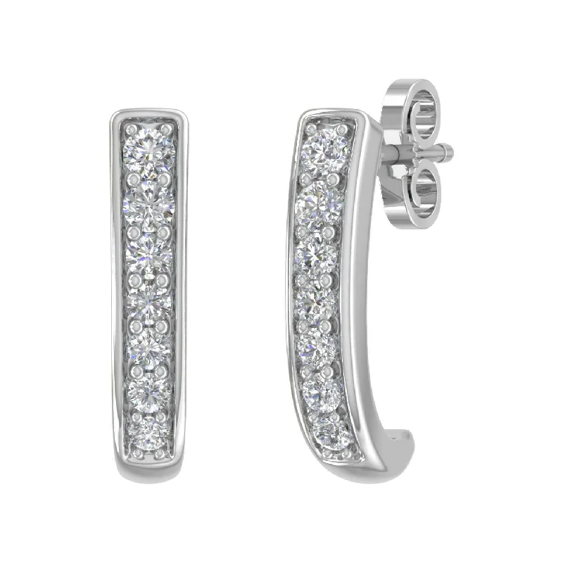 Modern Statement Jewelry For Bold Styling Buy More, Save More 1/2 Carat Diamond Open Hoop Earrings in Gold Modern Statement Jewelry For Bold Styling Buy More, Save More 1/2 Carat Diamond Open Hoop Earrings in Gold