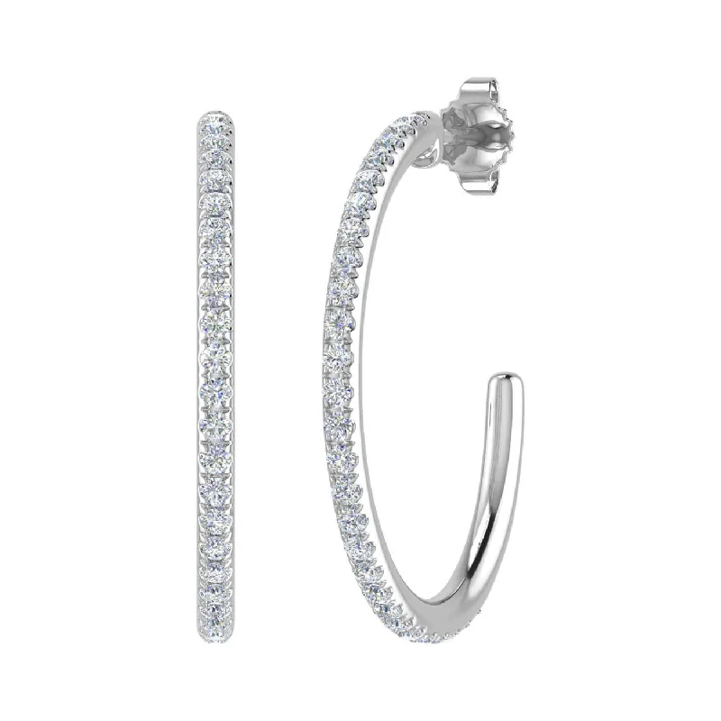 High-End Jewelry, Now More Affordable Than Ever High-End Style Discounts 1/2 Carat Diamond Open Hoop Earrings in Gold High-End Jewelry, Now More Affordable Than Ever High-End Style Discounts 1/2 Carat Diamond Open Hoop Earrings in Gold