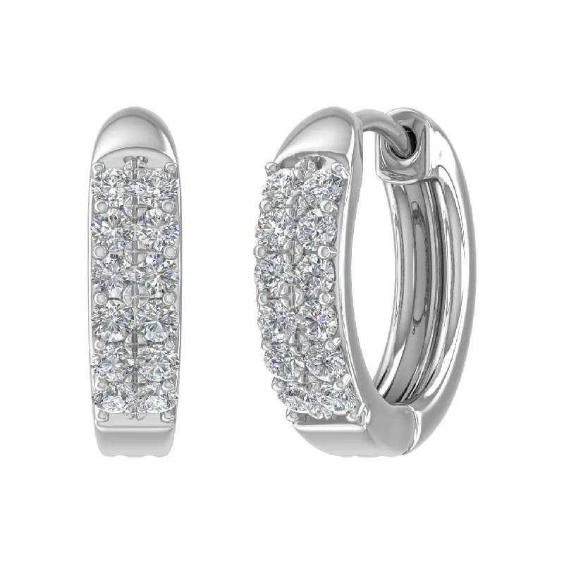 Trendy Minimalist Jewelry For Everyday Wear Must Haves 1/3 Carat Diamond Huggies Earrings in Gold Trendy Minimalist Jewelry For Everyday Wear Must Haves 1/3 Carat Diamond Huggies Earrings in Gold