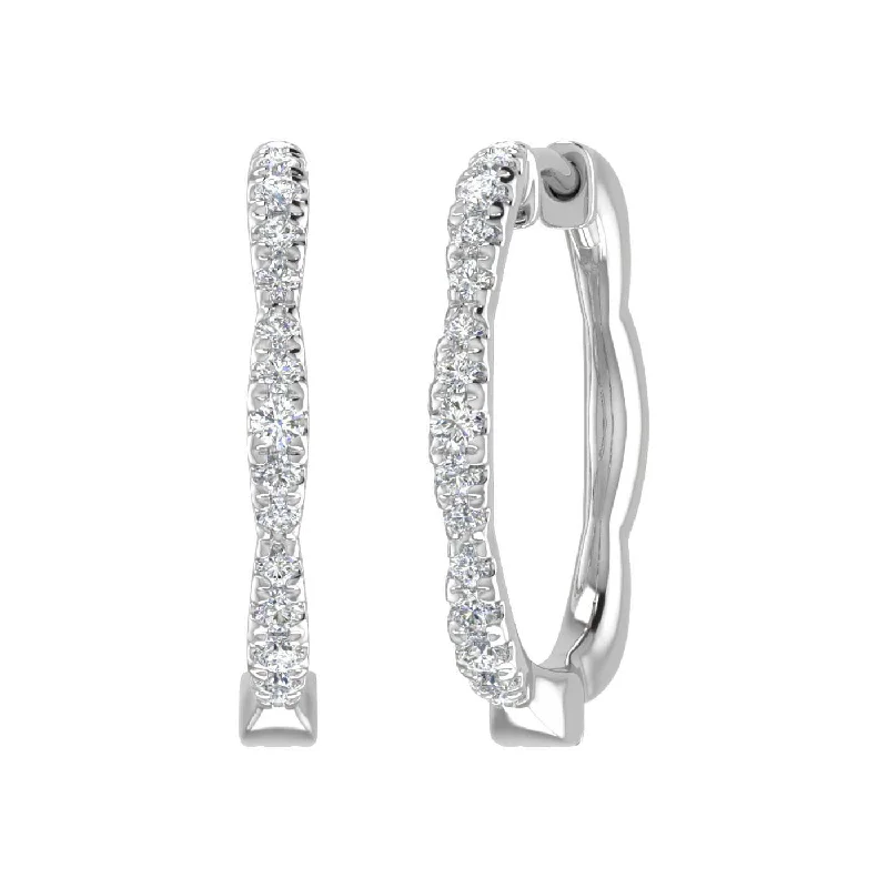 Trending Jewelry Styles Now At Limited-Time Discounts Luxury Fashion 1/4 Carat Diamond Hoop Earrings in Gold Trending Jewelry Styles Now At Limited-Time Discounts Luxury Fashion 1/4 Carat Diamond Hoop Earrings in Gold