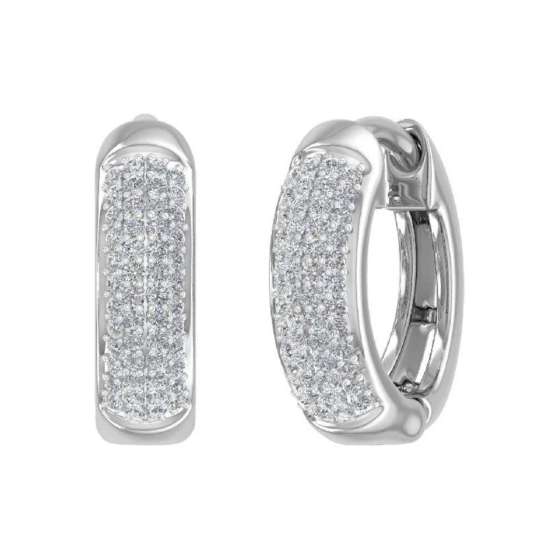 Jewelry Deals That Outshine The Rest Feminine Luxe Style Sale 1/4 Carat Round Diamond Ladies Huggies Hoop Earrings in Gold Jewelry Deals That Outshine The Rest Feminine Luxe Style Sale 1/4 Carat Round Diamond Ladies Huggies Hoop Earrings in Gold