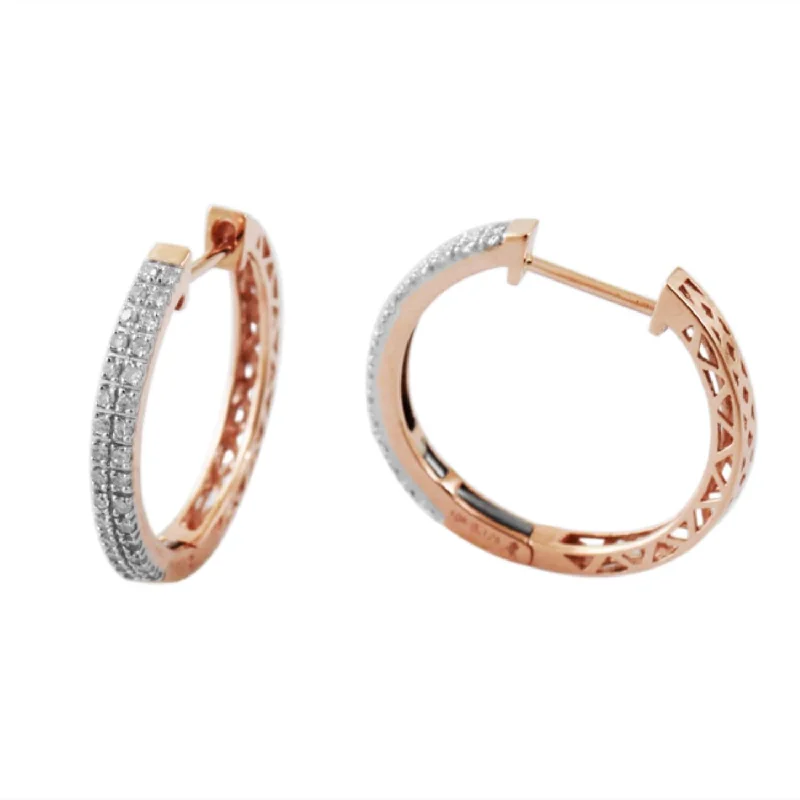 Bestselling Jewelry Now On Sale – Elevate Your Look Fashion Frontiers 1/4 CTW Diamond Hoop Earrings in 10KT Rose Gold Bestselling Jewelry Now On Sale – Elevate Your Look Fashion Frontiers 1/4 CTW Diamond Hoop Earrings in 10KT Rose Gold