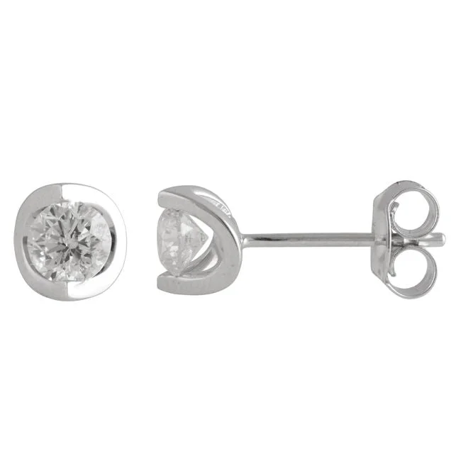 Limited-Time Offer On Premium Jewelry Collections Trendy Pulse 1/4 CTW Diamond Solitaire Stud Tension Set Earrings in 14KT White Gold Limited-Time Offer On Premium Jewelry Collections Trendy Pulse 1/4 CTW Diamond Solitaire Stud Tension Set Earrings in 14KT White Gold