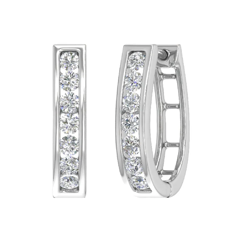 Limited Stock On Premium Jewelry At Low Prices Stupidly Low Prices 1 Carat Channel Set Diamond Women's Hoop Earrings in Gold Limited Stock On Premium Jewelry At Low Prices Stupidly Low Prices 1 Carat Channel Set Diamond Women's Hoop Earrings in Gold