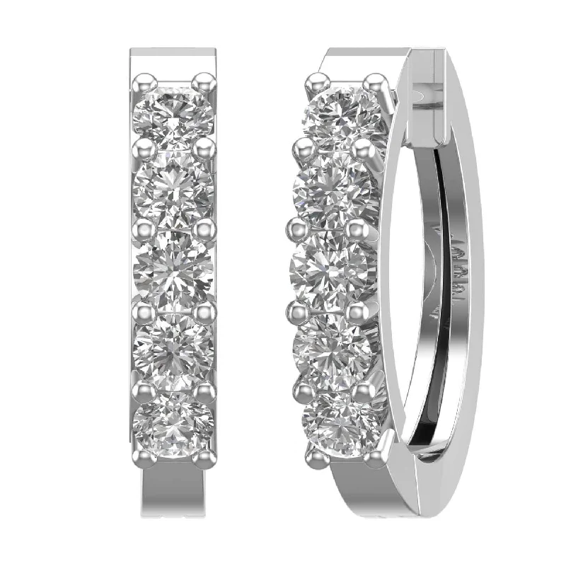 Holiday Jewelry Sale – Perfect Gifts At The Best Prices Exclusive Discount 1 Carat Prong Set Diamond Hoop Earrings in Gold - IGI Certified Holiday Jewelry Sale – Perfect Gifts At The Best Prices Exclusive Discount 1 Carat Prong Set Diamond Hoop Earrings in Gold - IGI Certified
