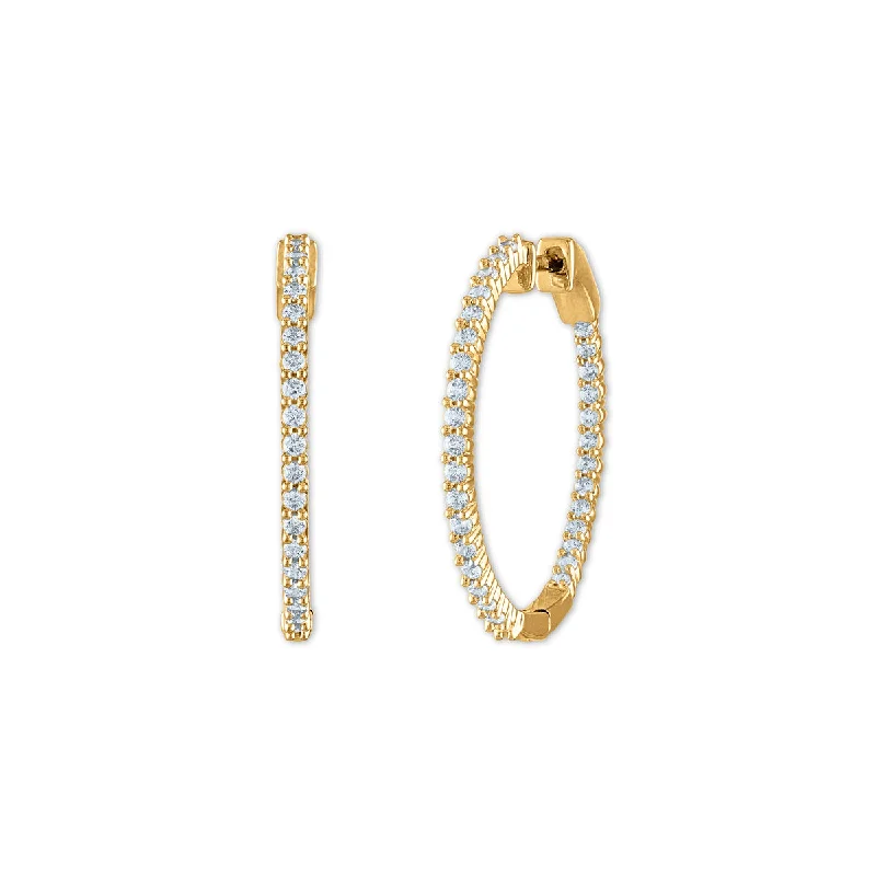 Jewelry Deals That Sparkle – Shop Today Sophisticated Street Style Offers 1 CTW Diamond In & Out Hoop Earrings in 14KT Yellow Gold Plated Sterling Silver Jewelry Deals That Sparkle – Shop Today Sophisticated Street Style Offers 1 CTW Diamond In & Out Hoop Earrings in 14KT Yellow Gold Plated Sterling Silver