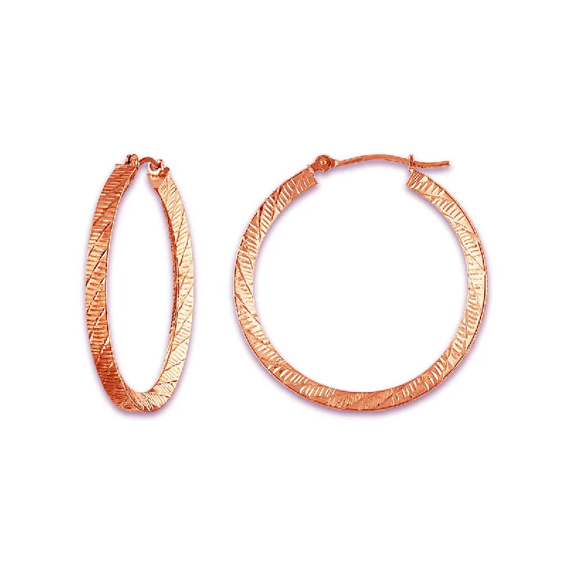 Clearance Sale On High-End Jewelry Collections Big Discounts 10KT Rose Gold 30X3MM Hoop Earrings Clearance Sale On High-End Jewelry Collections Big Discounts 10KT Rose Gold 30X3MM Hoop Earrings