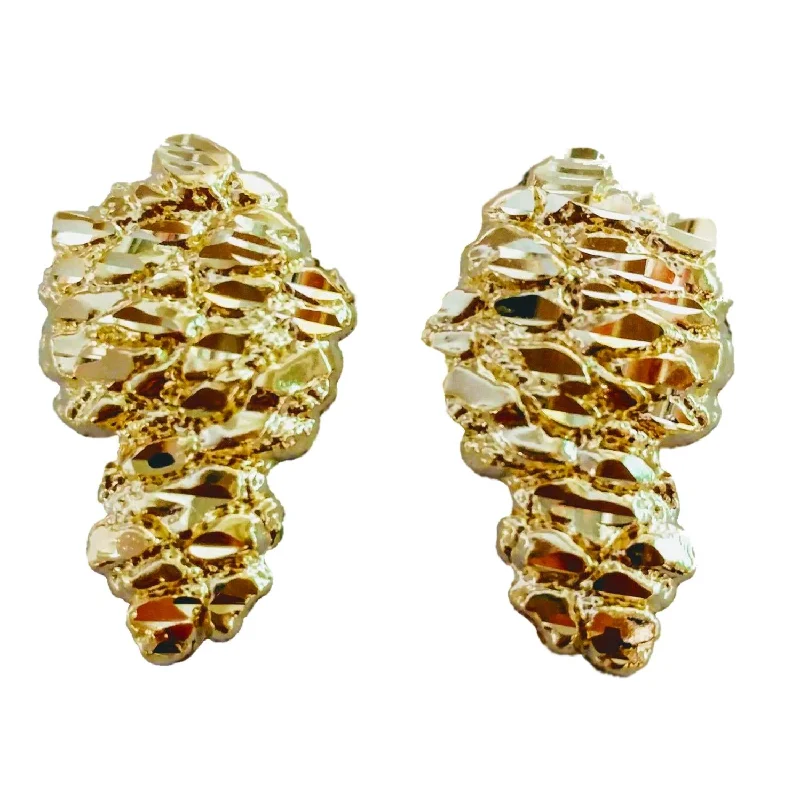 Timeless Elegance, Temporary Discounts – Act Fast Vintage-Modern Style Offers 10KT Yellow Gold 20X12MM Stud Nugget Earrings Timeless Elegance, Temporary Discounts – Act Fast Vintage-Modern Style Offers 10KT Yellow Gold 20X12MM Stud Nugget Earrings