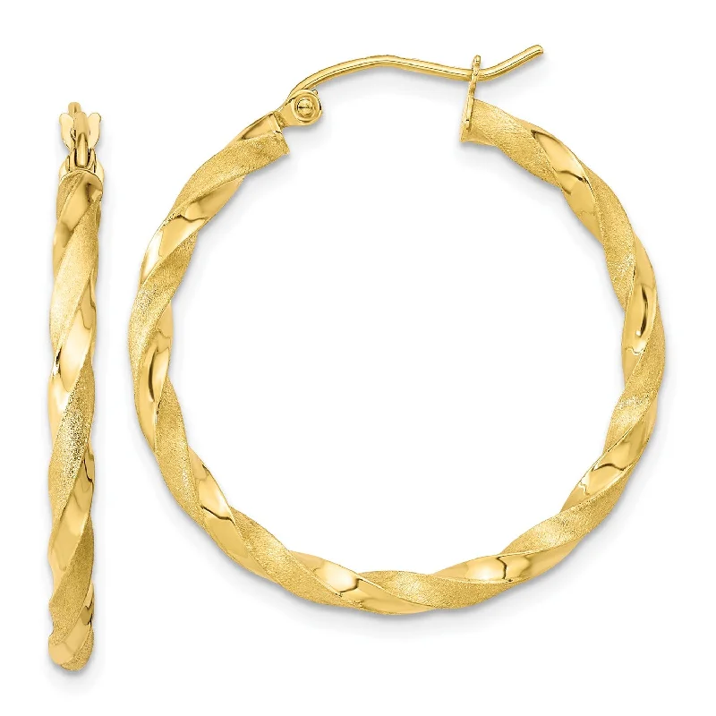 Seasonal Jewelry Sale – Upgrade Your Style Today Flash Sale Starts 10KT Yellow Gold 30X2.5MM Twist Hoop Earrings Seasonal Jewelry Sale – Upgrade Your Style Today Flash Sale Starts 10KT Yellow Gold 30X2.5MM Twist Hoop Earrings