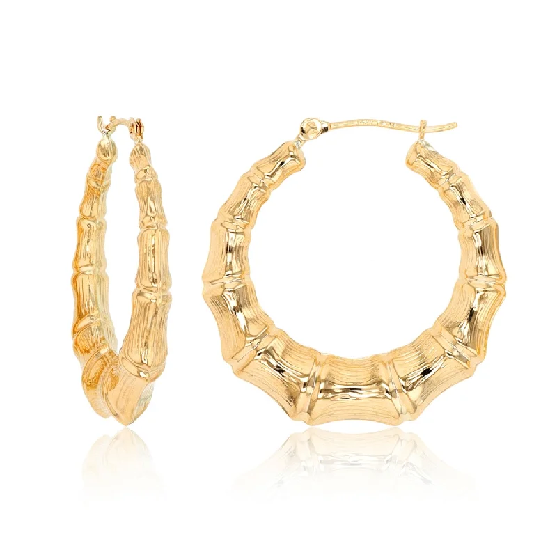 Timeless Beauty, Unbeatable Deals – Jewelry Sale On Bold Fashion Sales 10KT Yellow Gold 4.5X30MM Hoop Bamboo Earrings Timeless Beauty, Unbeatable Deals – Jewelry Sale On Bold Fashion Sales 10KT Yellow Gold 4.5X30MM Hoop Bamboo Earrings